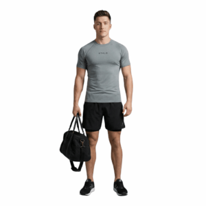 Compression Half Sleeve Grey Tshirt