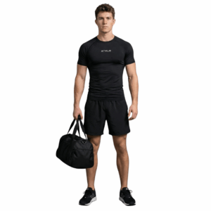 Compression Half Sleeve Black Tshirt